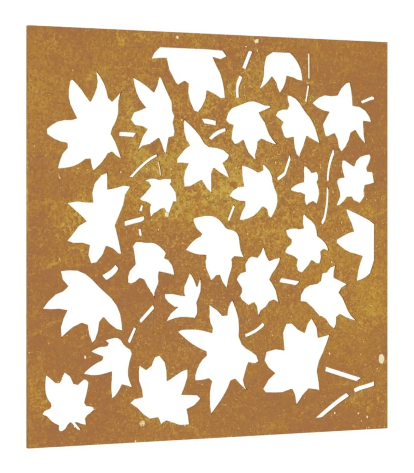 Wanddecoratie tuin esdoornbladontwerp 55x55 cm cortenstaal