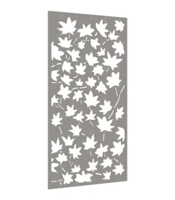 Wanddecoratie tuin esdoornbladontwerp 105x55 cm cortenstaal