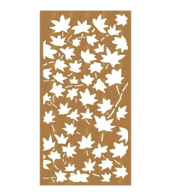 Wanddecoratie tuin esdoornbladontwerp 105x55 cm cortenstaal