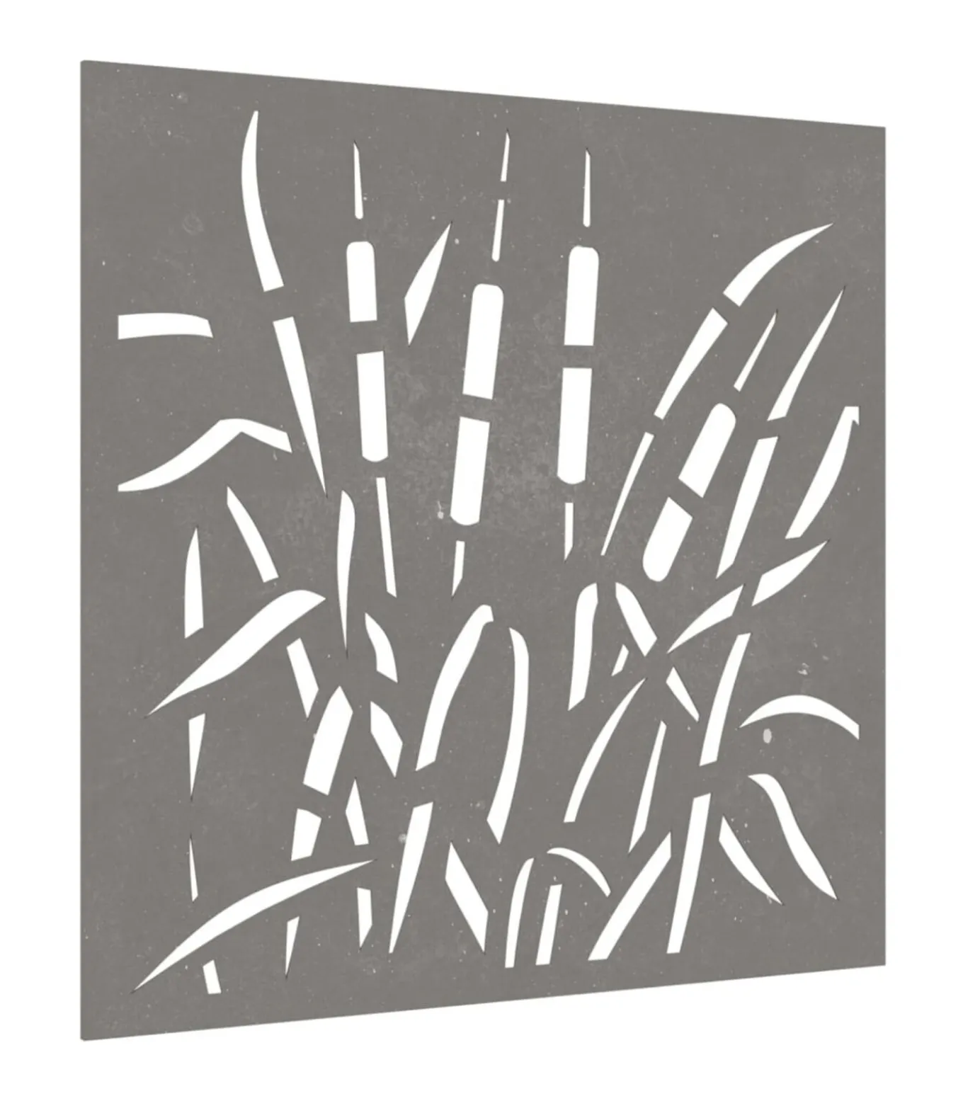 Wanddecoratie tuin grasontwerp 55x55 cm cortenstaal