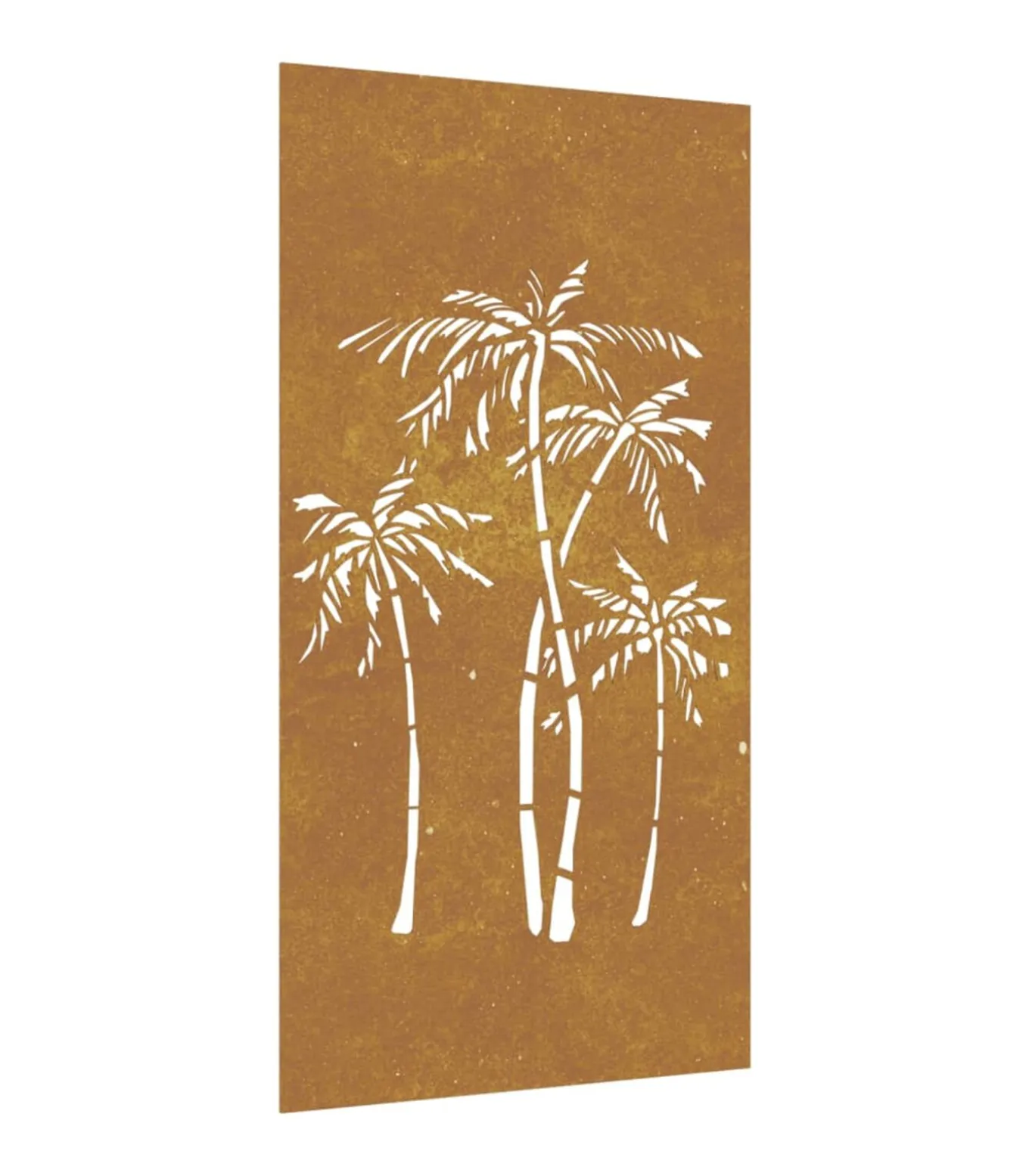 Wanddecoratie tuin palmboomontwerp 105x55 cm cortenstaal
