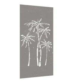 Wanddecoratie tuin palmboomontwerp 105x55 cm cortenstaal