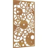 Wanddecoratie tuin tandwielontwerp 105x55 cm cortenstaal