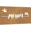 Wanddecoratie tuin vogelontwerp 105x55 cm cortenstaal