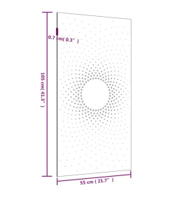 Wanddecoratie tuin zonontwerp 105x55 cm cortenstaal