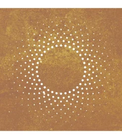 Wanddecoratie tuin zonontwerp 55x55 cm cortenstaal