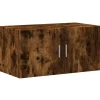 Wandkast 80x42,5x40 cm bewerkt hout gerookt eikenkleurig