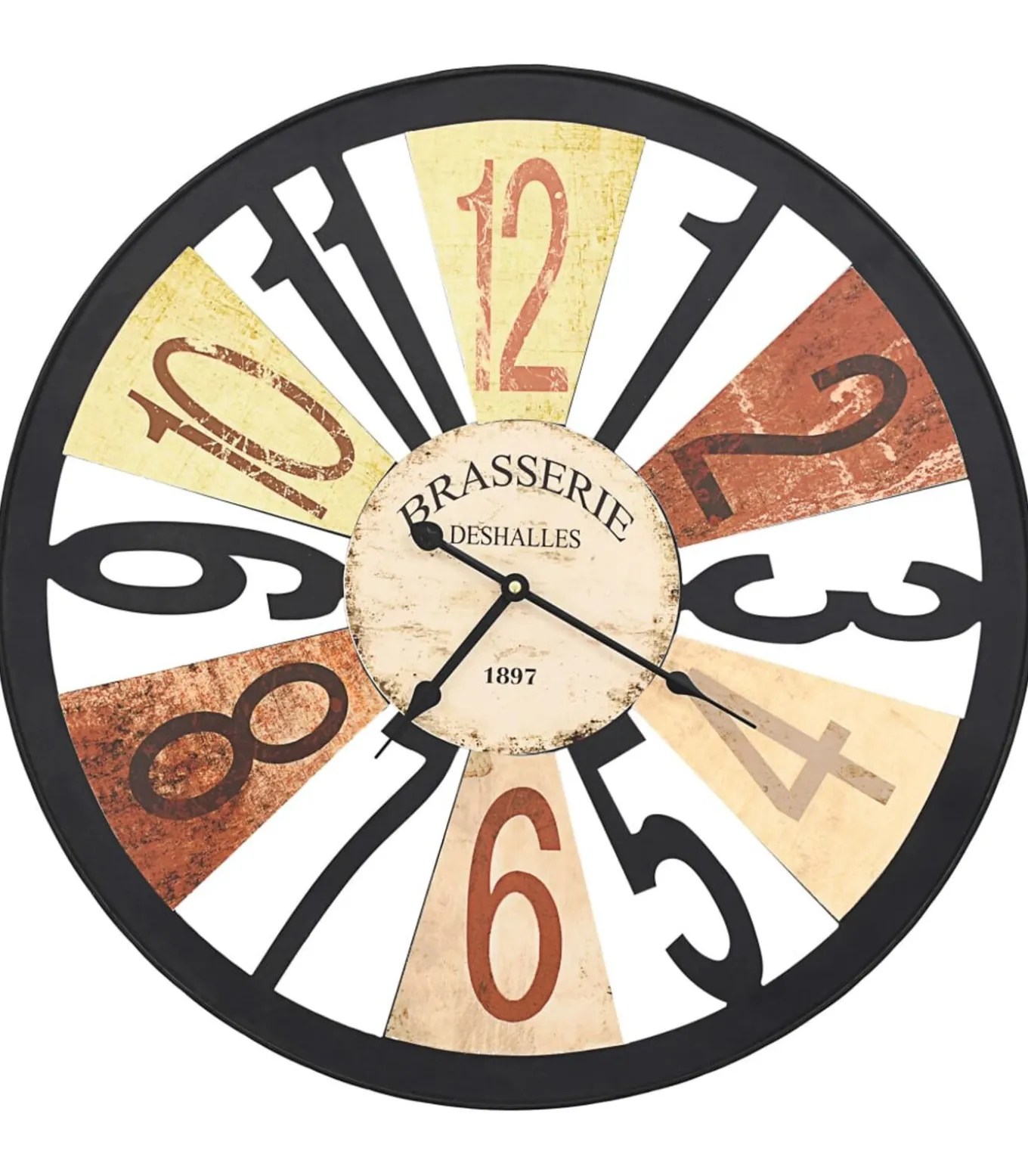 Wandklok 60 cm metaal meerkleurig