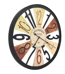 Wandklok 60 cm metaal meerkleurig