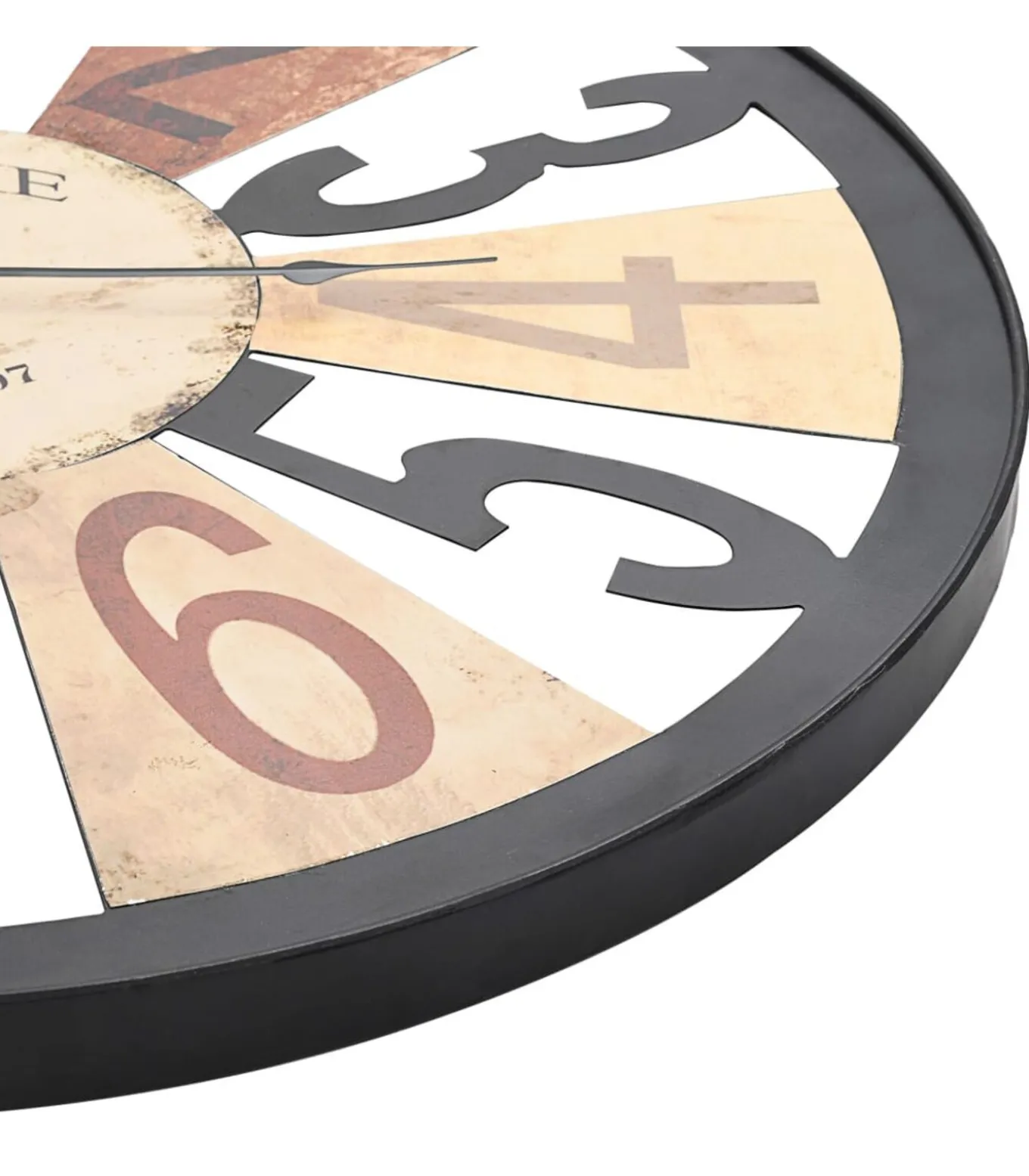 Wandklok 60 cm metaal meerkleurig