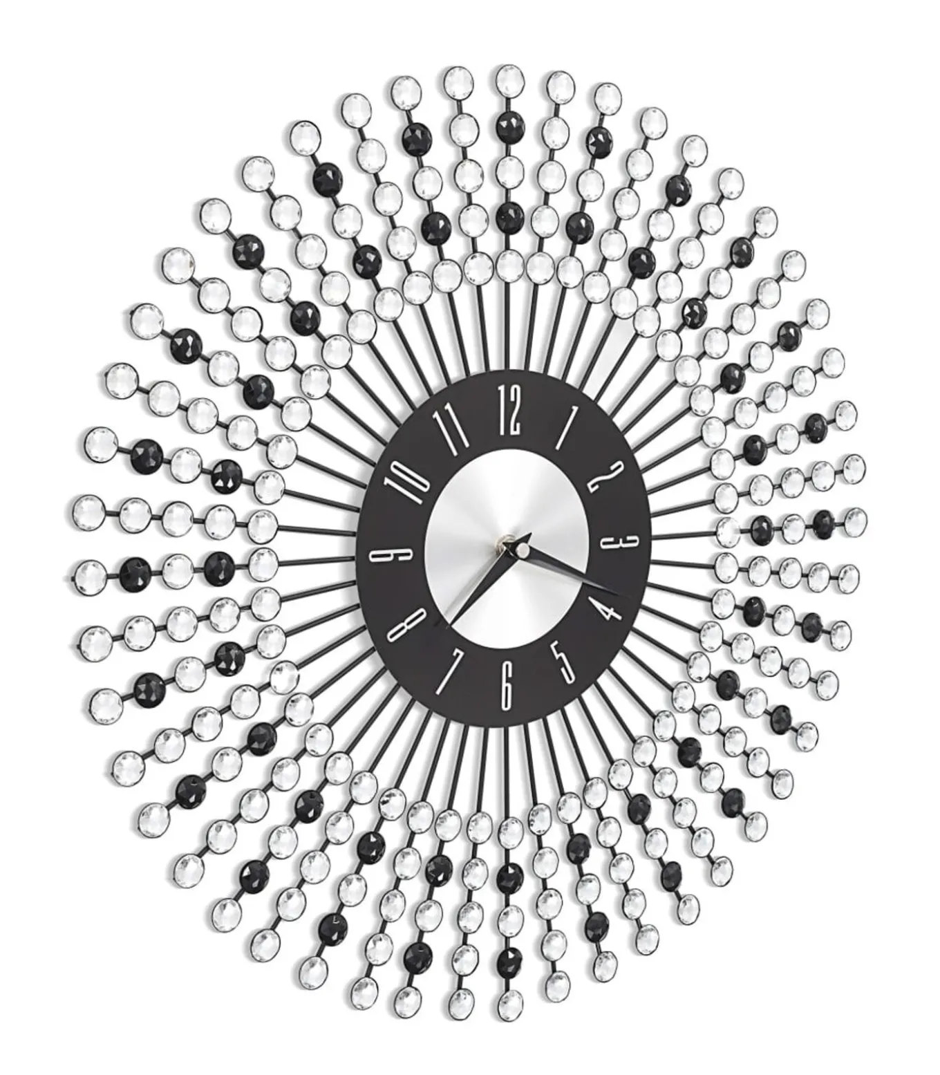 Wandklok 43 cm metaal zwart