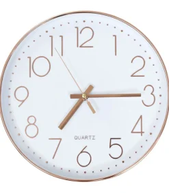 Wandklok 30 cm roségoud