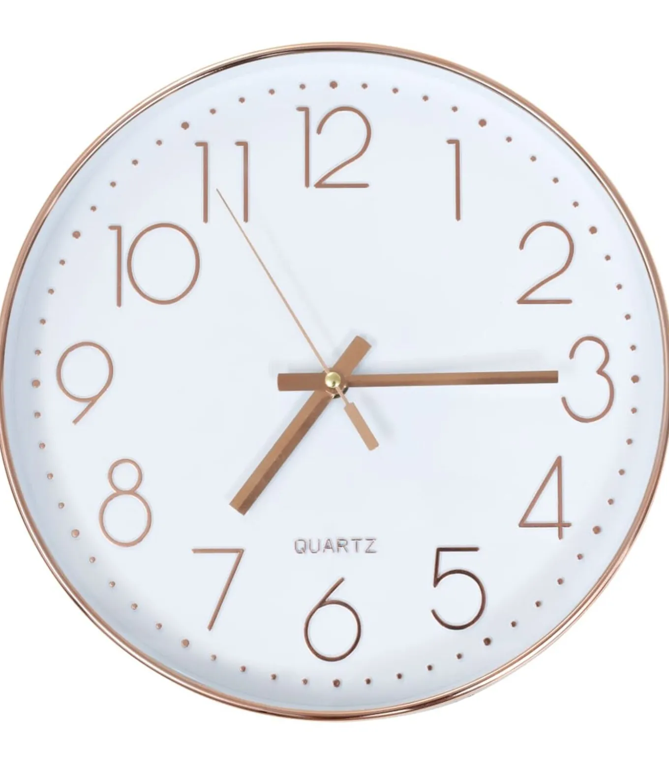 Wandklok 30 cm roségoud