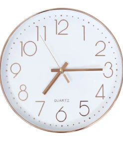 Wandklok 30 cm roségoud