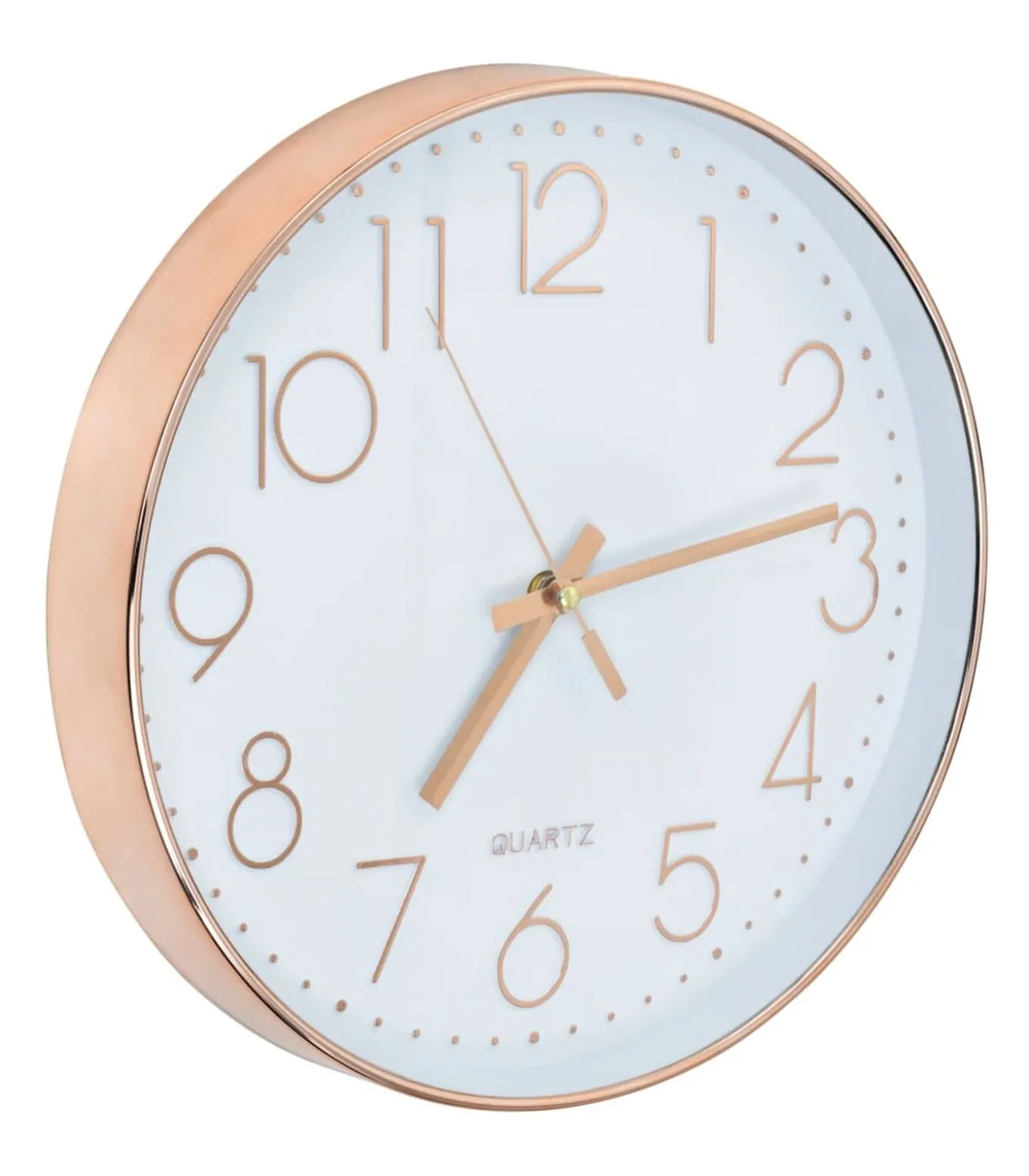 Wandklok 30 cm roségoud