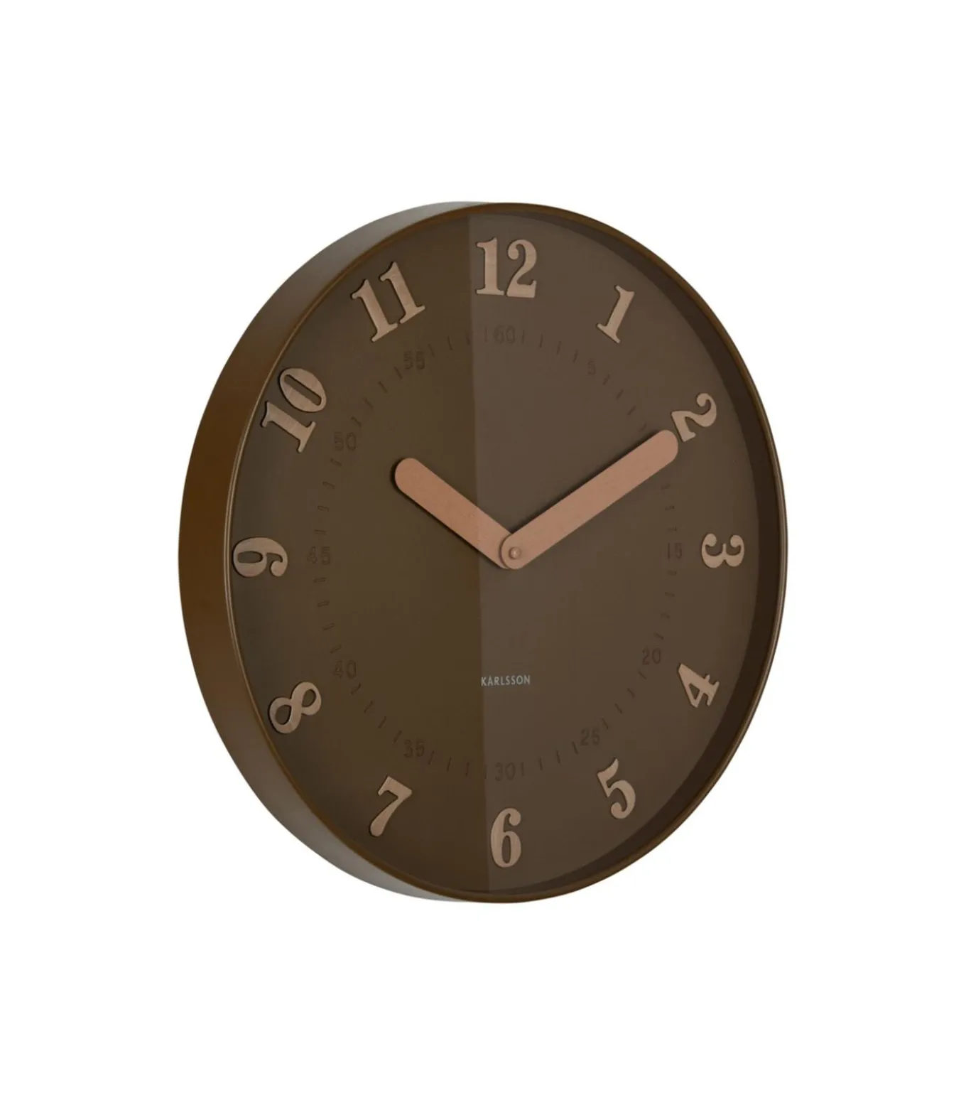 Wandklok Amena - Bruin - 40x40x40cm