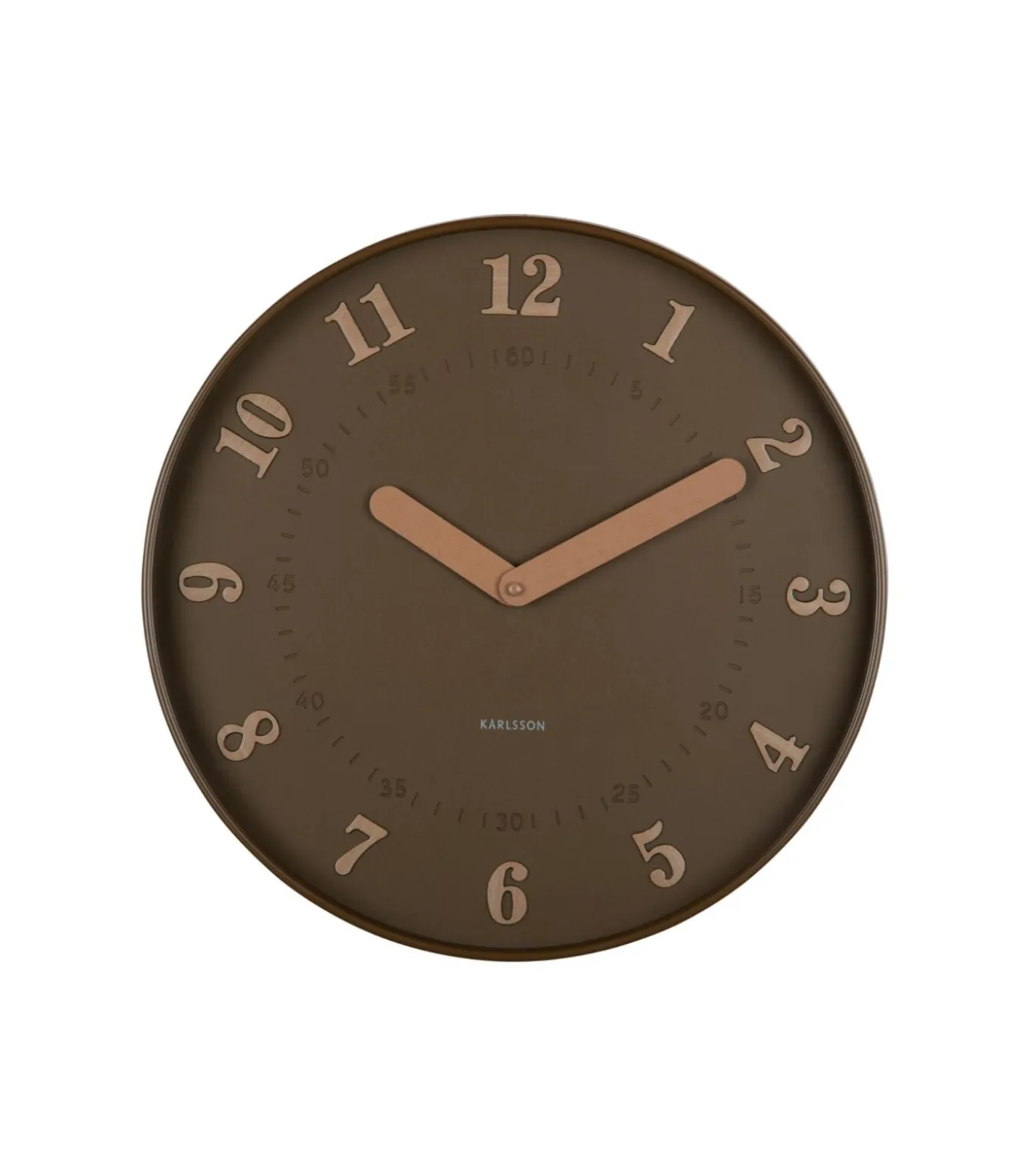 Wandklok Amena - Bruin - 40x40x40cm