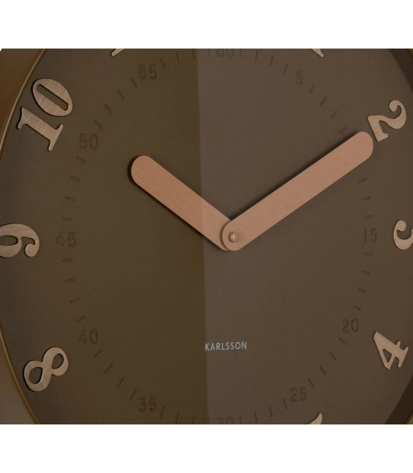 Wandklok Amena - Bruin - 40x40x40cm