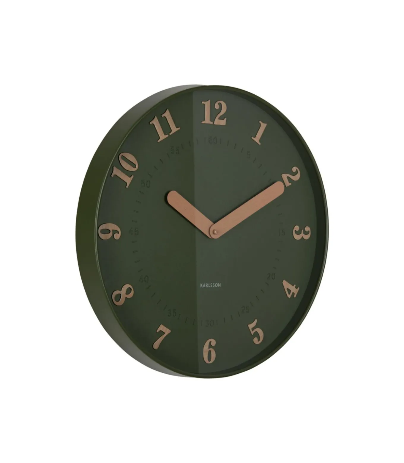 Wandklok Amena - Groen - 40x40x40cm