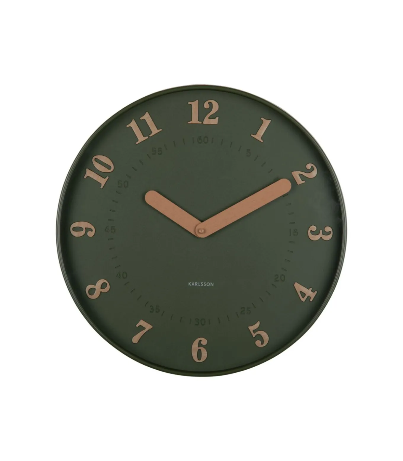 Wandklok Amena - Groen - 40x40x40cm