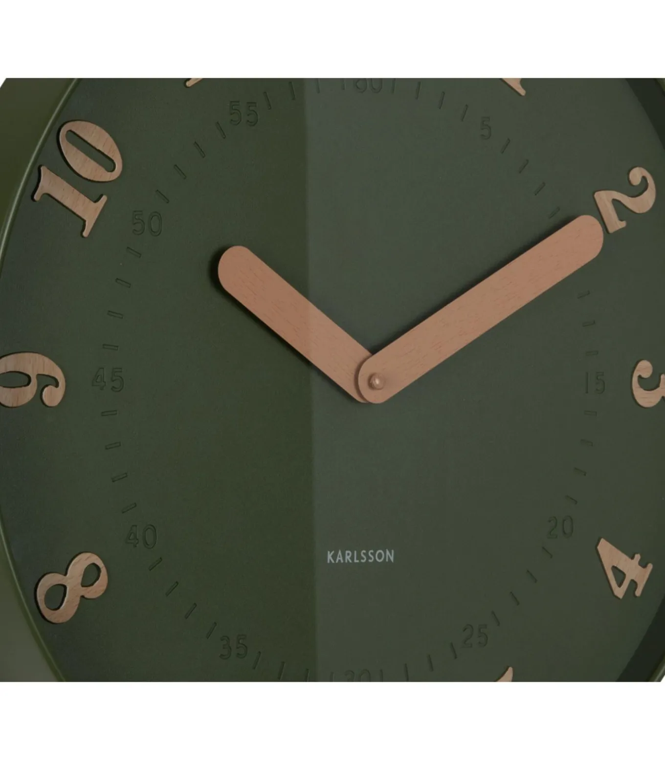 Wandklok Amena - Groen - 40x40x40cm