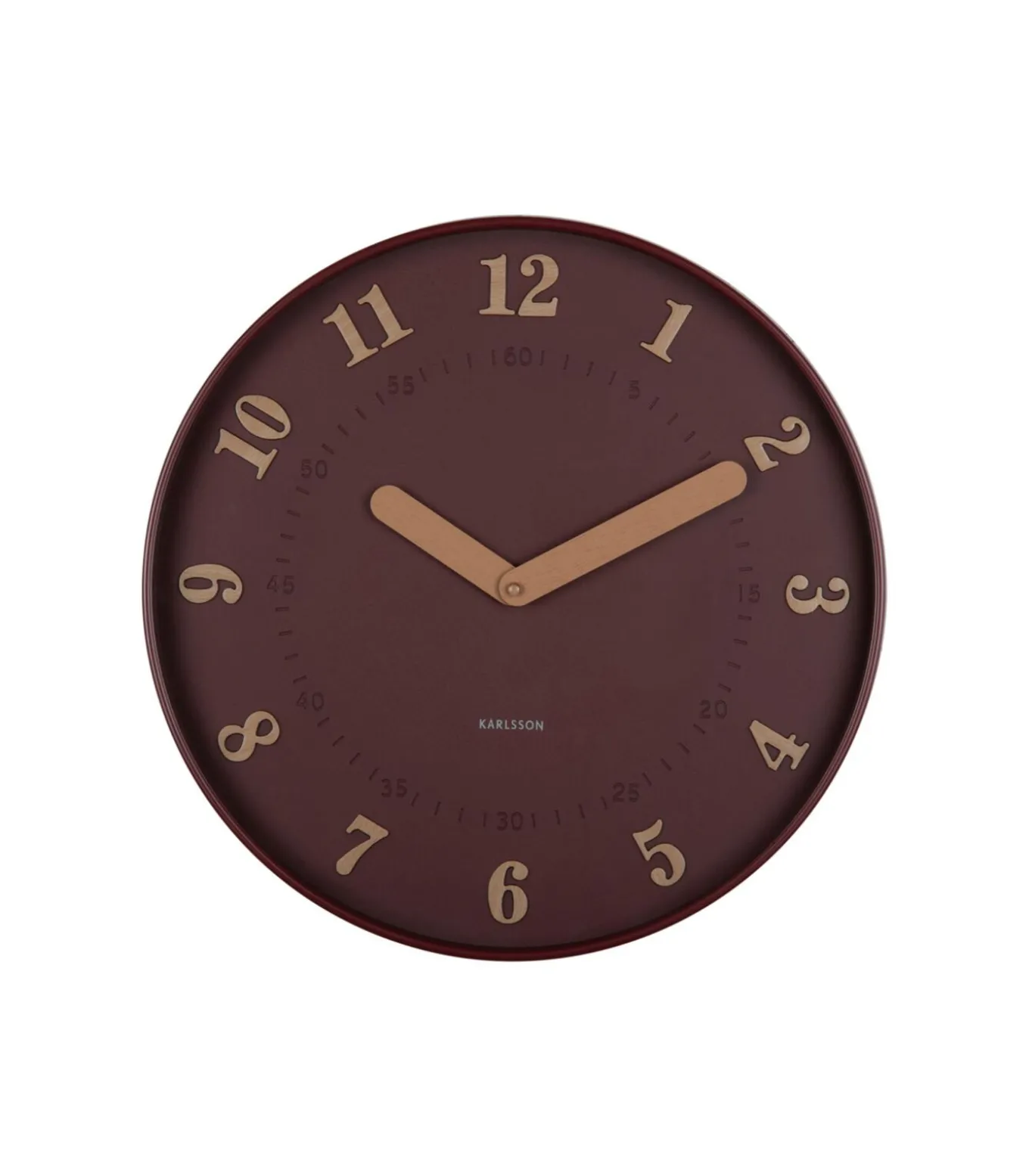 Wandklok Amena - Rood - 40x40x40cm