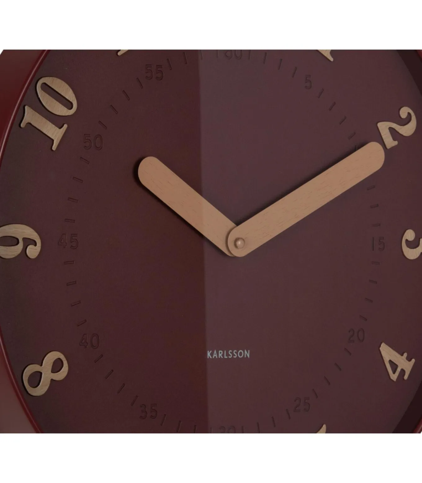 Wandklok Amena - Rood - 40x40x40cm