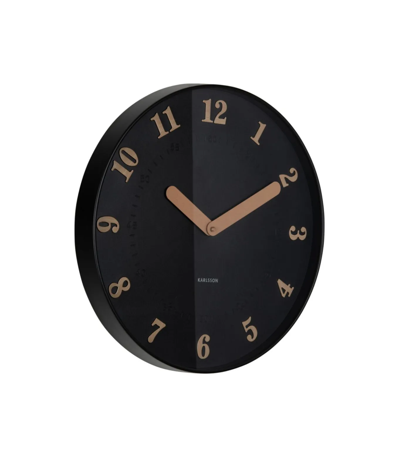 Wandklok Amena - Zwart - 40x40x40cm