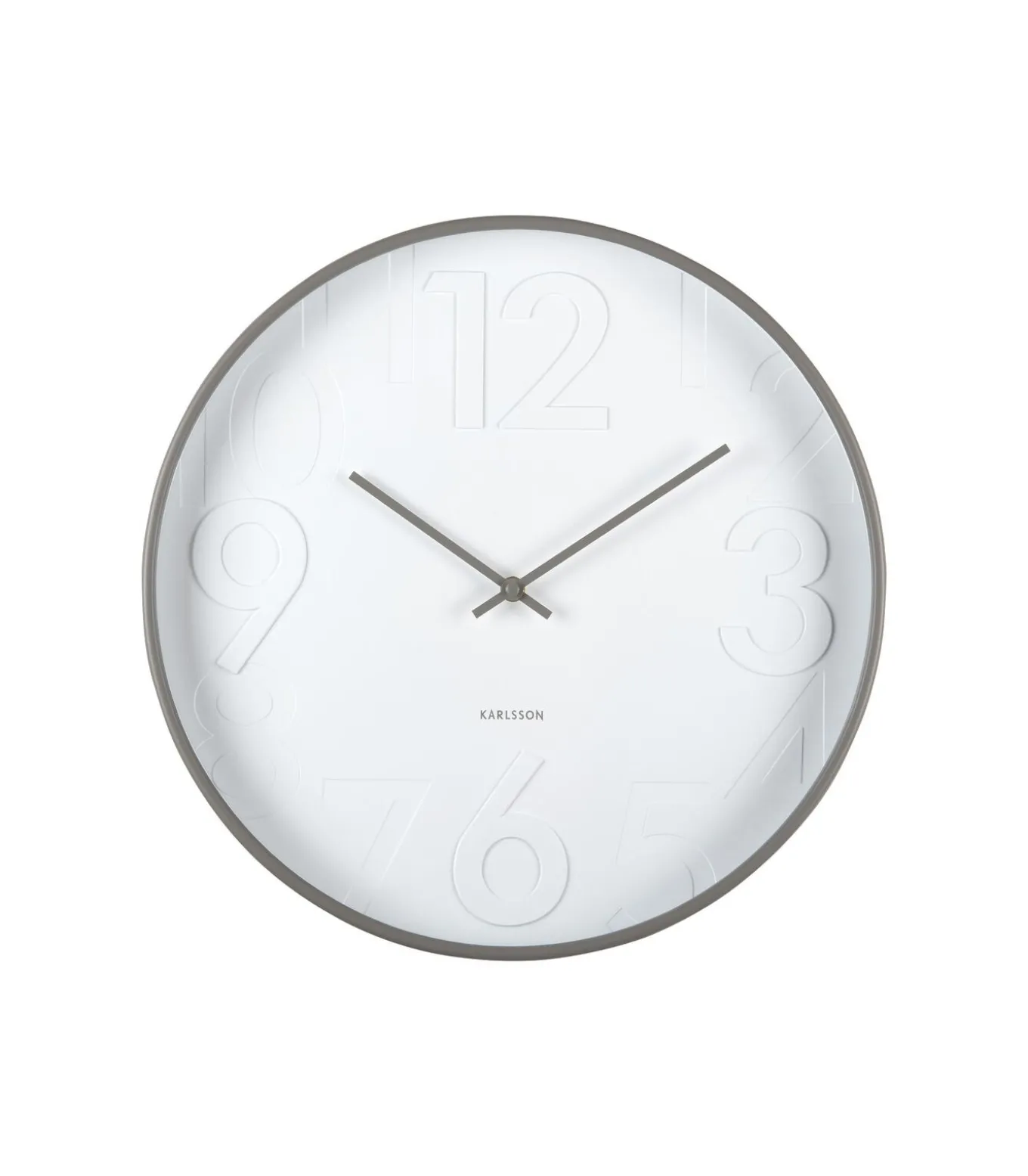 Wandklok Ayuno - Donkergrijs - Ø40cm