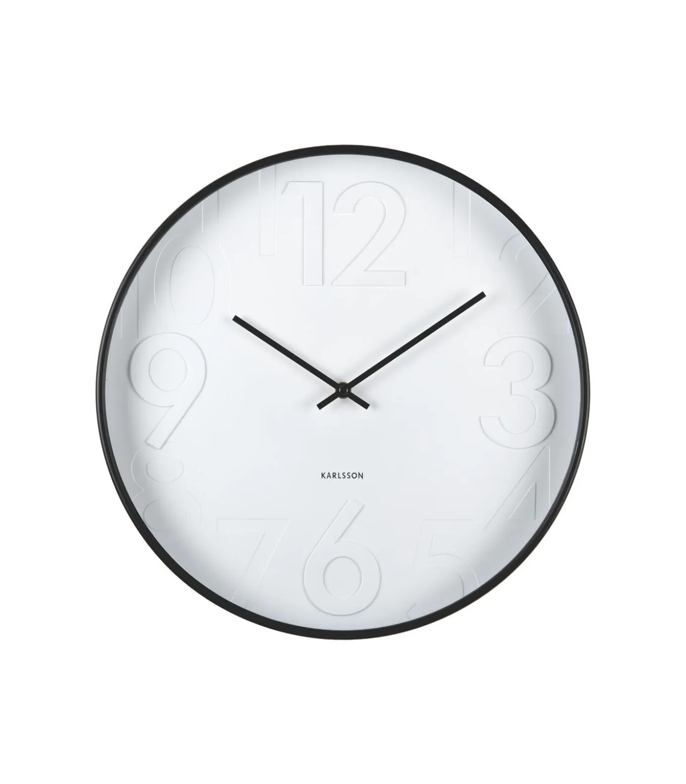 Wandklok Ayuno - Mat zwart - Ø40cm