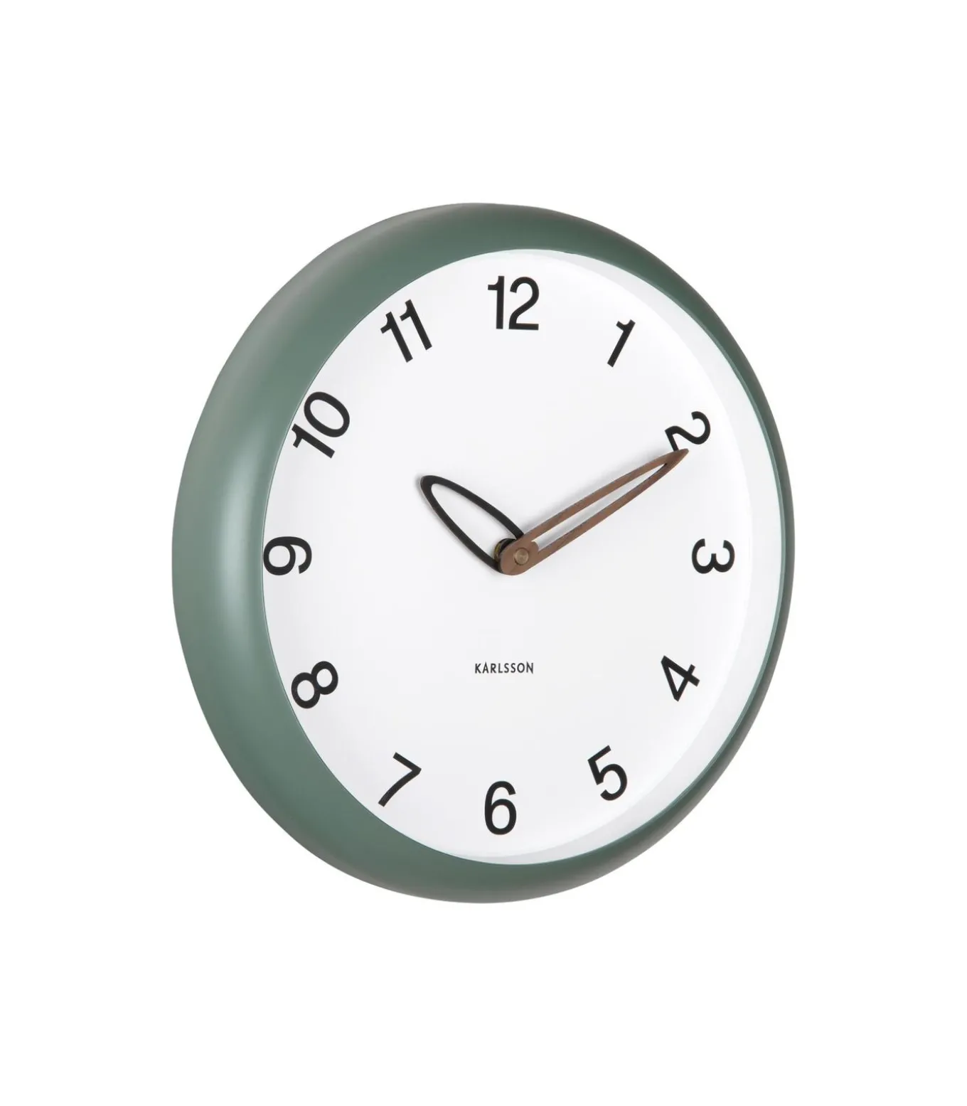 Wandklok Bella - Jungle groen - 4.2x30x30cm