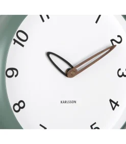 Wandklok Bella - Jungle groen - 4.2x30x30cm