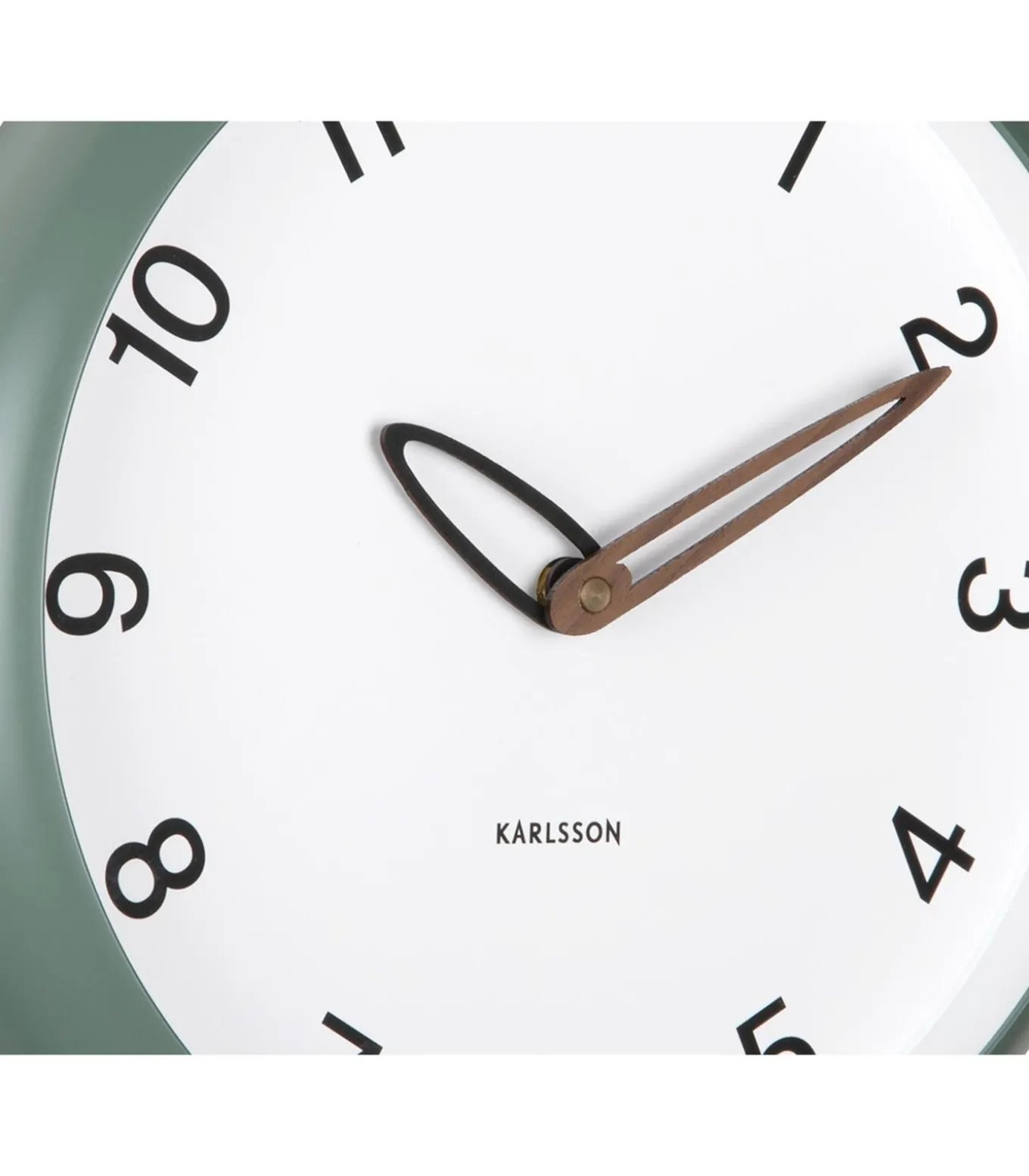 Wandklok Bella - Jungle groen - 4.2x30x30cm