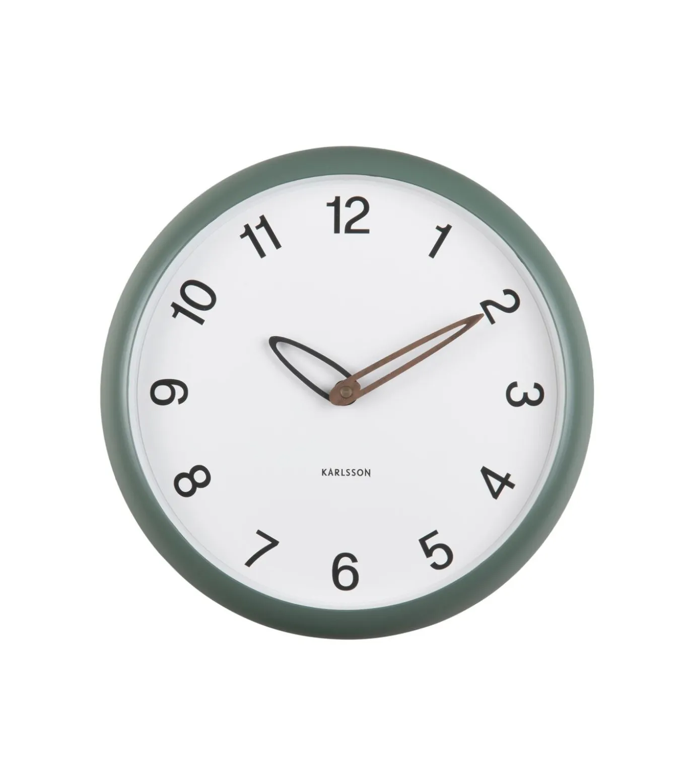 Wandklok Bella - Jungle groen - 4.2x30x30cm