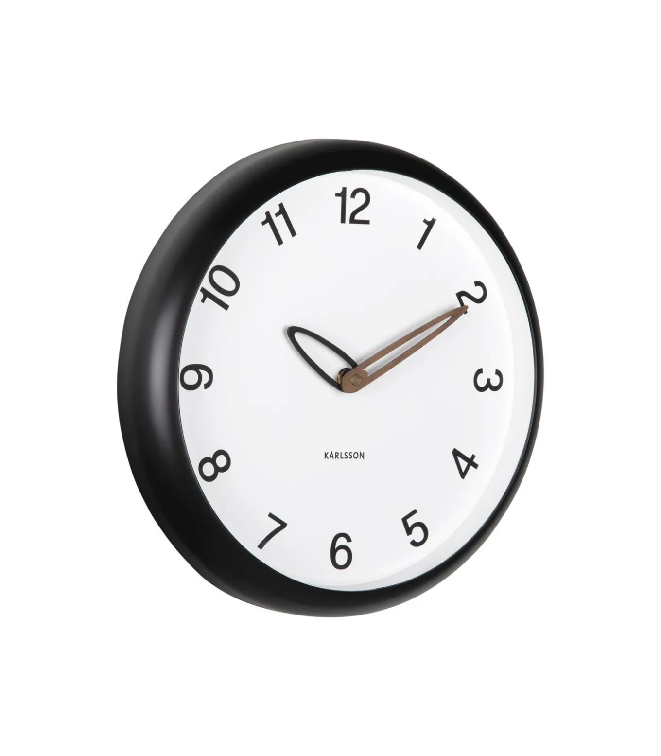 Wandklok Bella - Mat zwart - 4.2x30x30cm