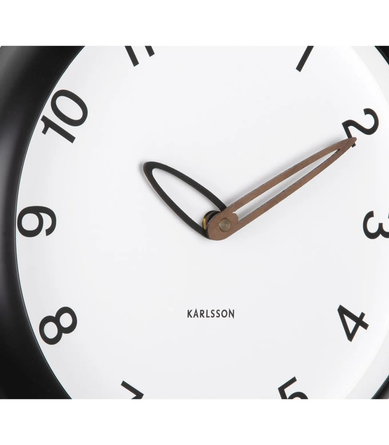 Wandklok Bella - Mat zwart - 4.2x30x30cm