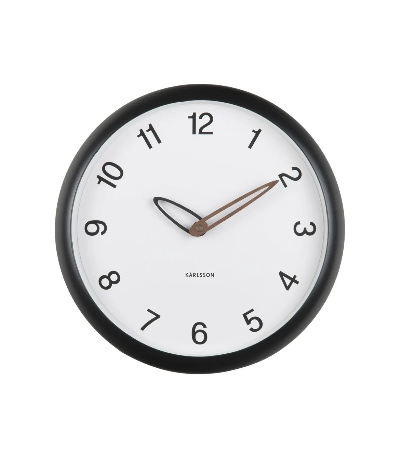 Wandklok Bella - Mat zwart - 4.2x30x30cm