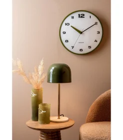 Wandklok Brisk Dome - Legergroen - Ø40cm