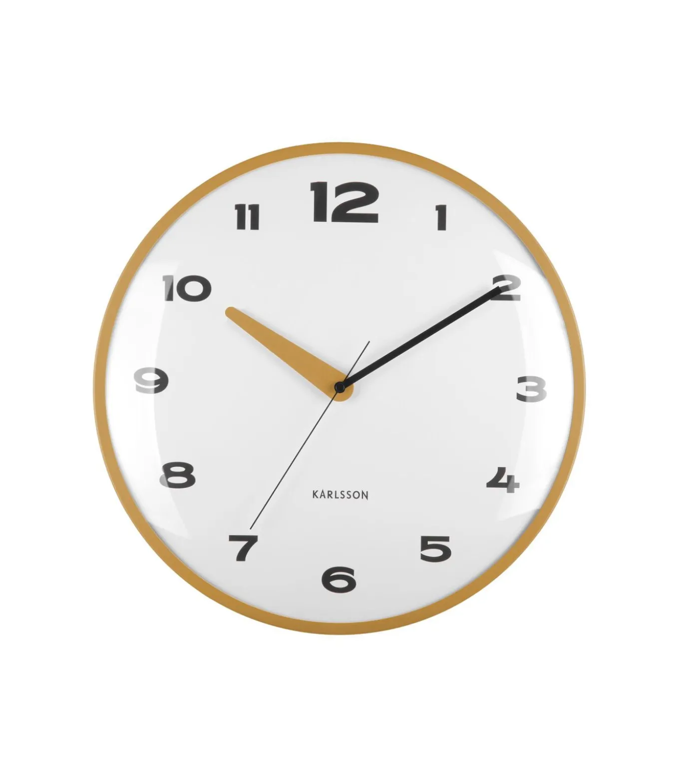 Wandklok Brisk Dome - Okergeel - Ø40cm