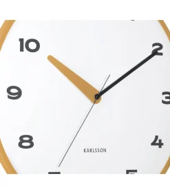 Wandklok Brisk Dome - Okergeel - Ø40cm