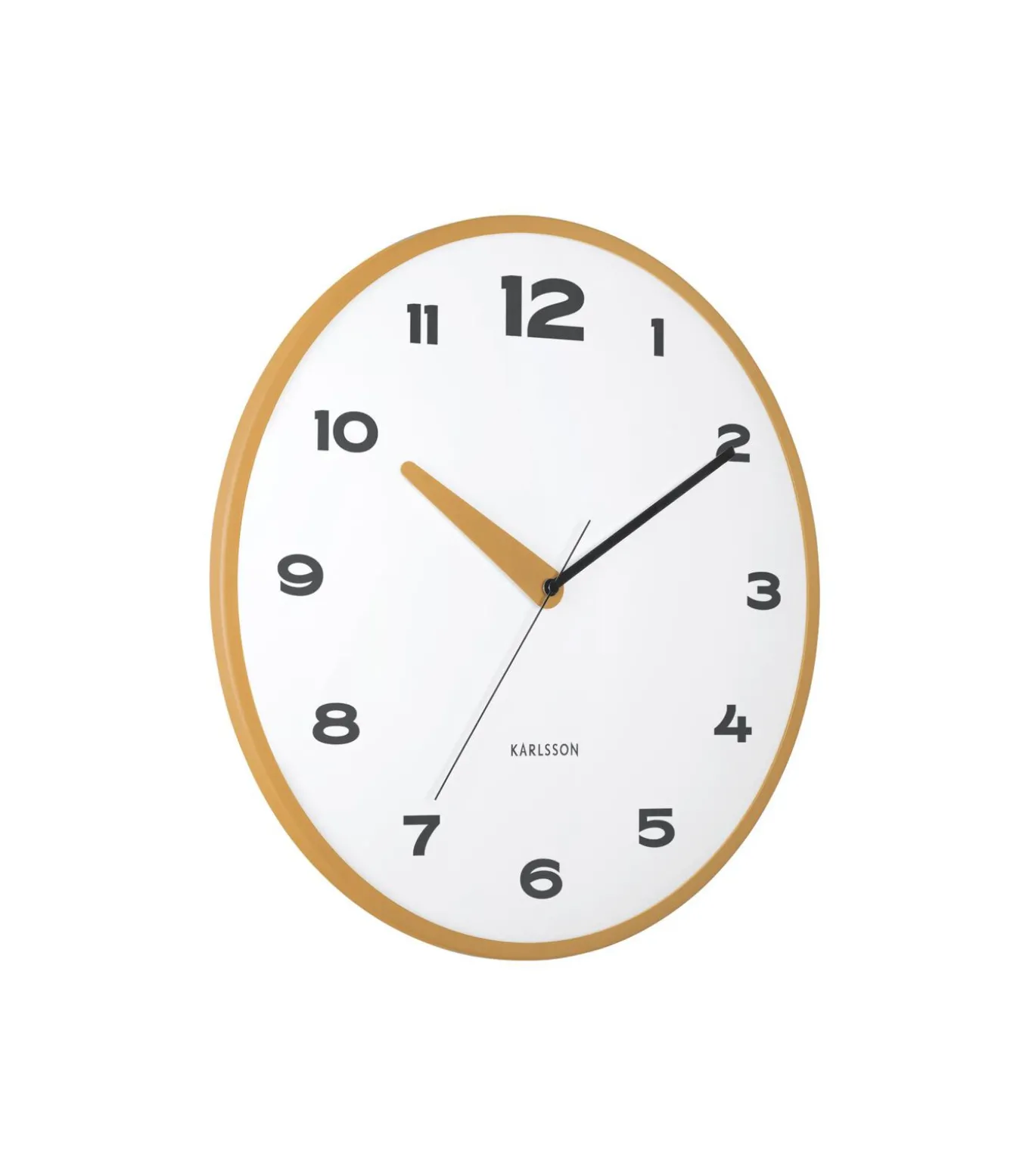 Wandklok Brisk Dome - Okergeel - Ø40cm