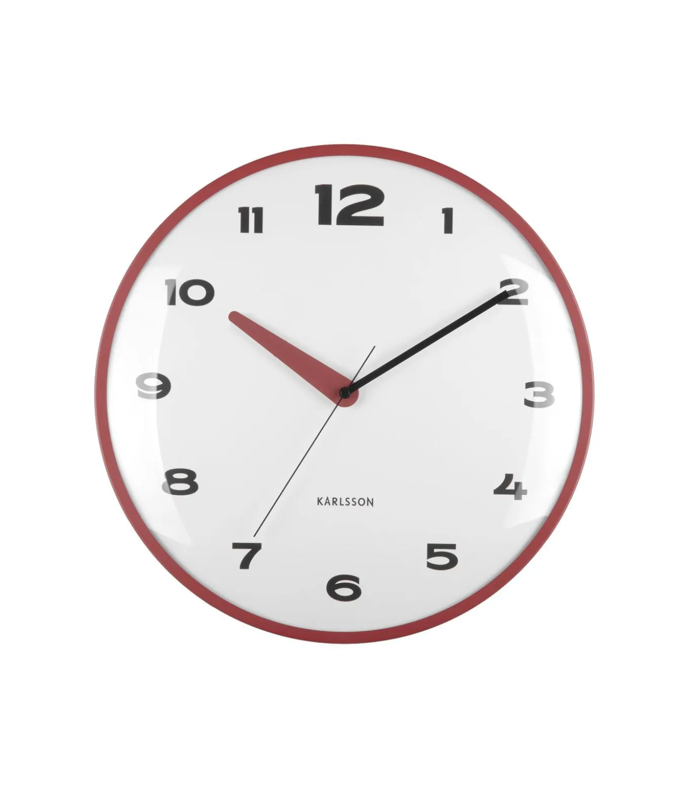 Wandklok Brisk Dome - Rode oker - Ø40cm