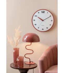 Wandklok Brisk Dome - Rode oker - Ø40cm