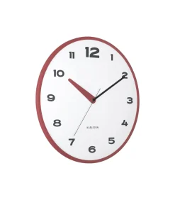 Wandklok Brisk Dome - Rode oker - Ø40cm