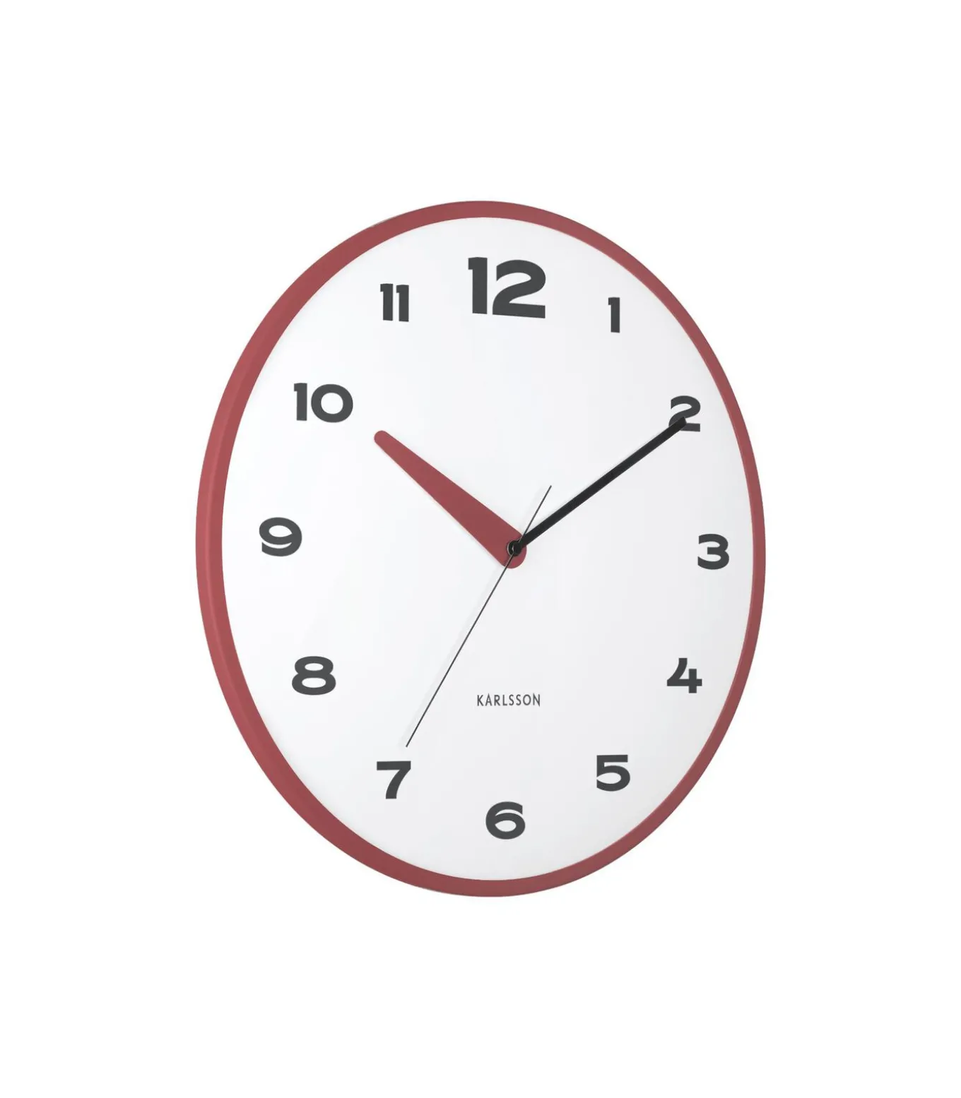 Wandklok Brisk Dome - Rode oker - Ø40cm