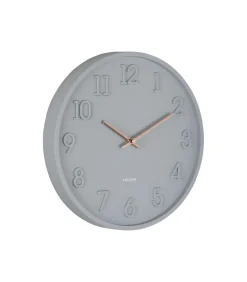 Wandklok Calma - Donkergrijs - 3.8x30x30cm