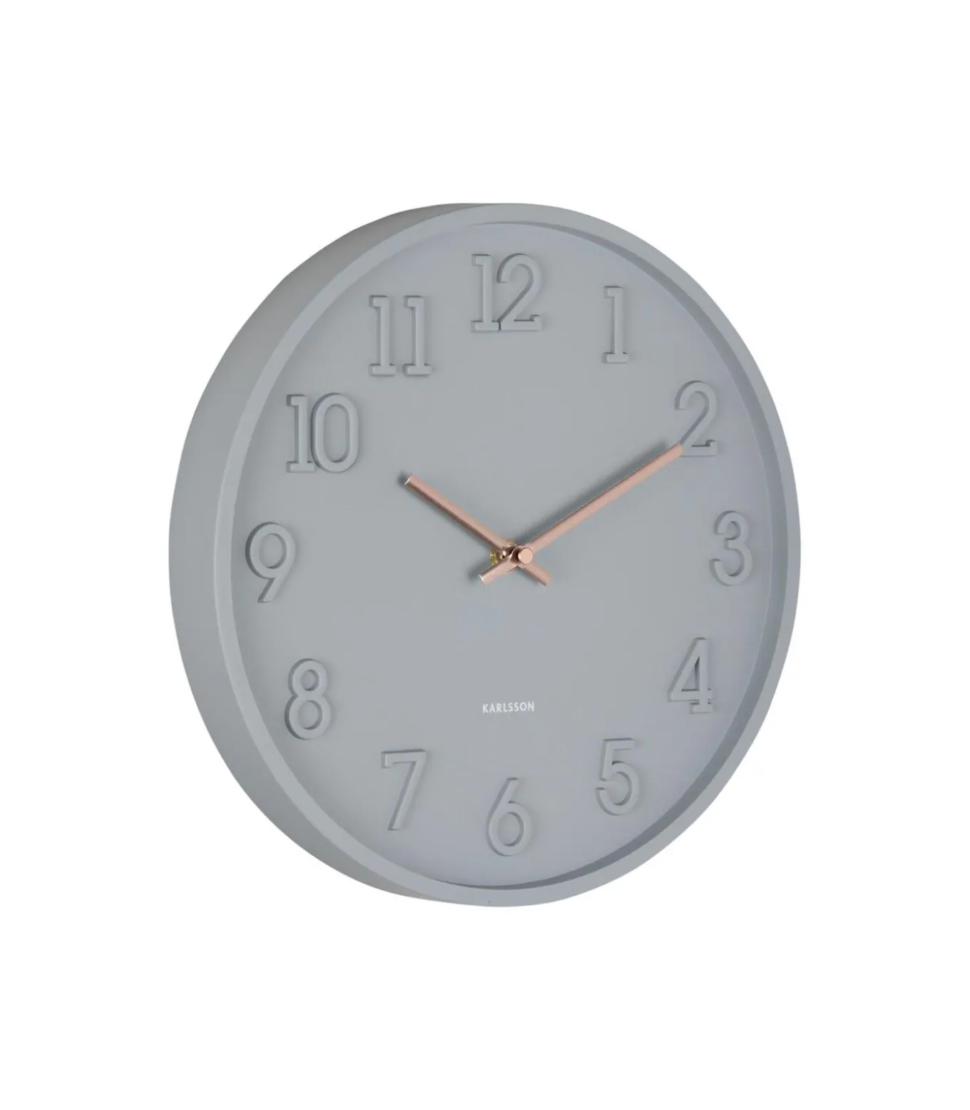 Wandklok Calma - Donkergrijs - 3.8x30x30cm