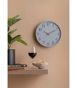 Wandklok Calma - Donkergrijs - 3.8x30x30cm