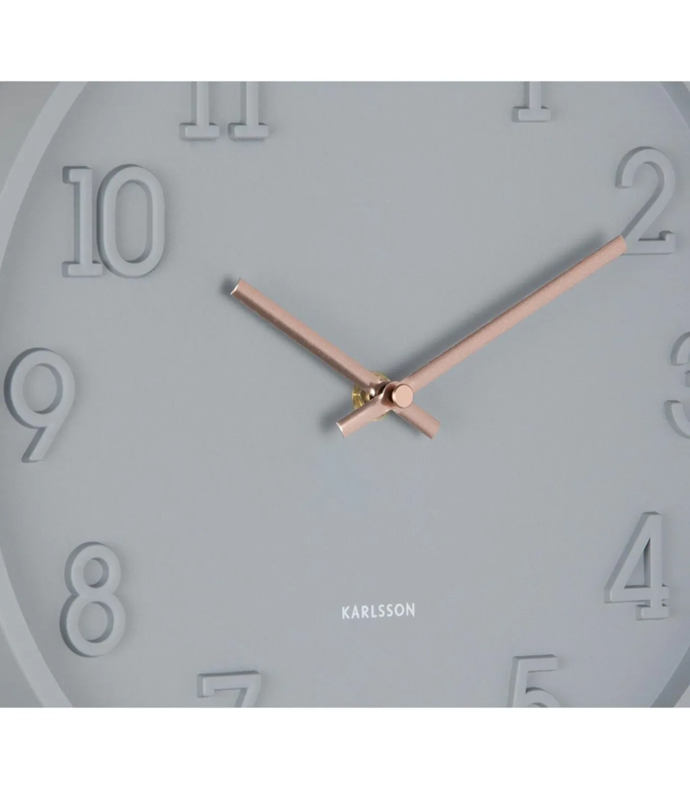 Wandklok Calma - Donkergrijs - 3.8x30x30cm