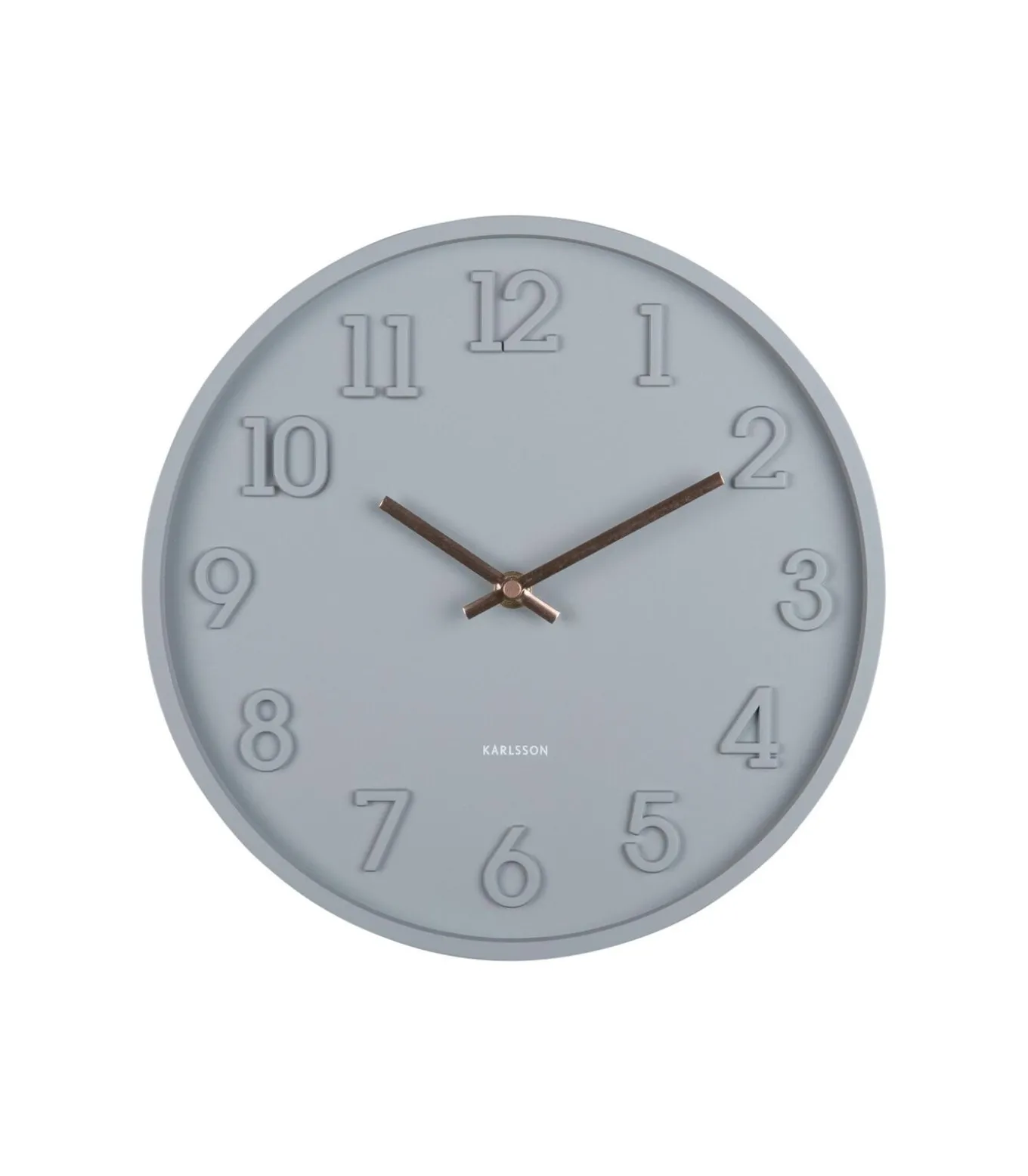 Wandklok Calma - Donkergrijs - 3.8x30x30cm